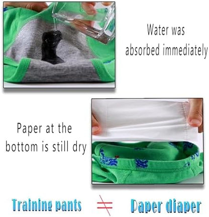 Close up view of the premium cotton fabric and flexible comfort waistband on Boboking potty trainer briefs