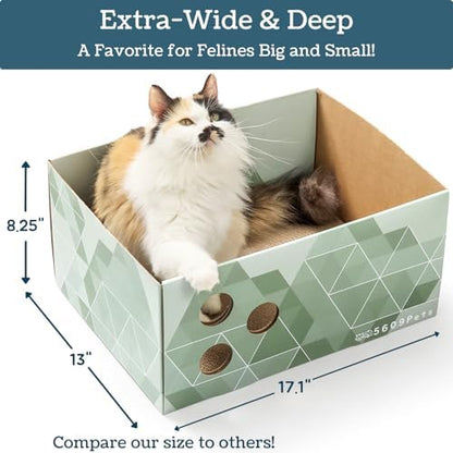 Authentic USA imported 5609PETS extra large cardboard cat bed and scratcher