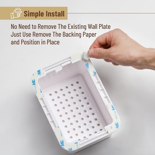 Bates Choice baby proofing electrical socket cover installed on wall