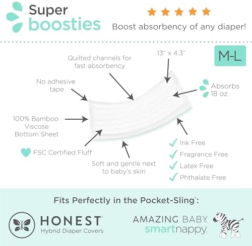 Side-by-side comparison of Amazing Baby insert and standard diaper