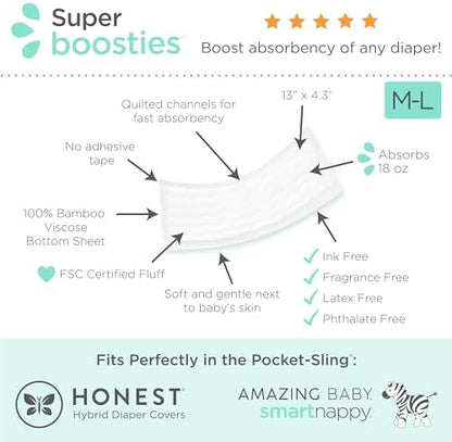 Side-by-side comparison of Amazing Baby insert and standard diaper