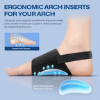 Person wearing Healrecux arch sleeves with athletic running shoes.