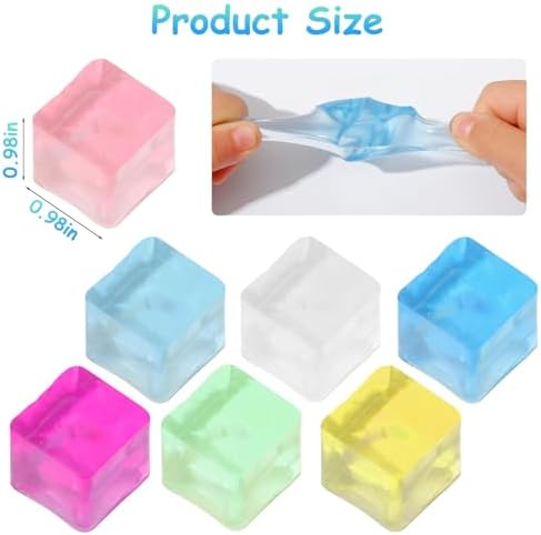 Sketsia 24 piece fidget stress cube pack showcasing semi-transparent slow-rising materials.