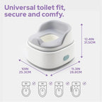 Lalalark travel potty trainer in a compact folded position