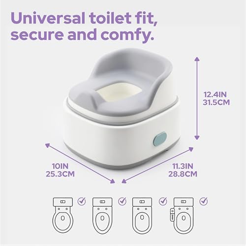 Lalalark travel potty trainer in a compact folded position