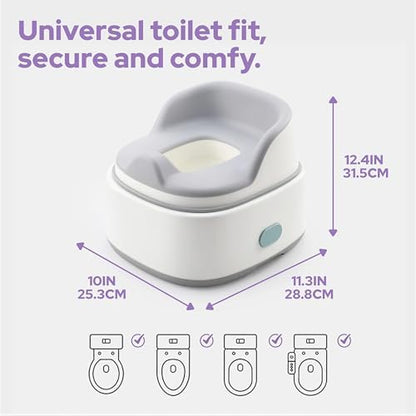 Lalalark travel potty trainer in a compact folded position