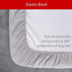 Moonsea pet mattress protector applied on a rectangular dog cushion