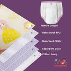 SMULPOOTI waterproof reusable girls training underwear pack assortment of cartoon prints