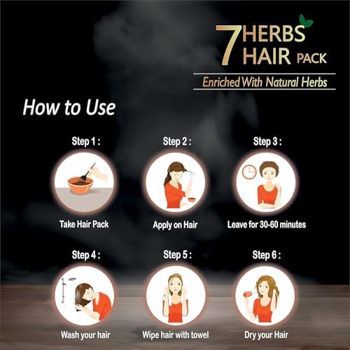Close up of 7 Herbs Hair Pack texture for chemical free hair treatment