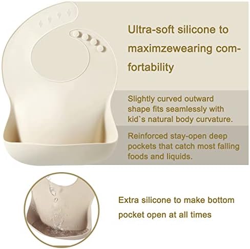 PandaEar silicone bibs in gender-neutral colors
