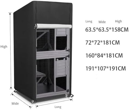 Heavy duty catio protective shield with zippered roll up door open