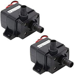 HiLetgo 12V submersible water pump showing inlet and outlet nozzles