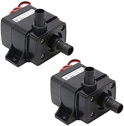 HiLetgo 12V DC water pump dual pack for aquarium and fountain setups