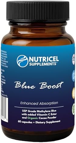 Nutricel Methylene Blue 12mg capsules packaging label detail