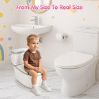 Detachable potty seat ring for adult toilet transition