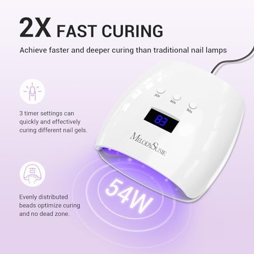 MelodySusie gel nail lamp with detachable base tray removed