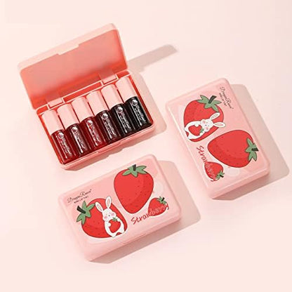 Eakroo 6 Colors Lip Tint Stain Mini Liquid Lipstick, Lip Gloss for Women, Lip Oil Stain, Lip Stain Long Lasting Waterproof, Lip Makeup, Korean Makeup, Cute Stuff, Non-Stick Cup, High Pigment - Image 7