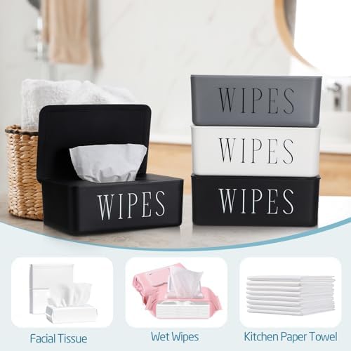 Singhoow bathroom wipe storage box placed on a modern vanity