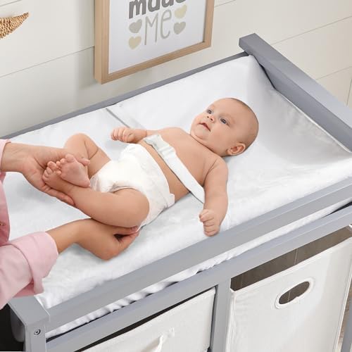Badger Basket changing pad safety strap and buckle detail