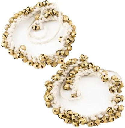 Pair of fifty count classical dance anklets featuring premium brass construction.