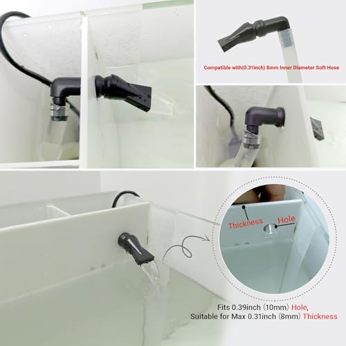 Top down perspective of the compact flat water outlet return pipe fitting by Propitious Palace.