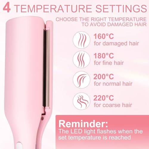 Aimery professional hair waver packaging box with negative ionic technology details.