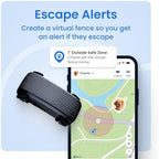 Side profile view of Tractive waterproof dog tracker