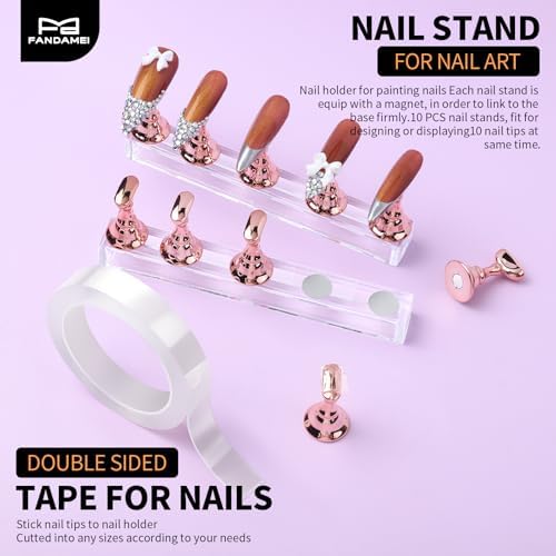 Assorted nail art rhinestones and pearls in Fandamei kit
