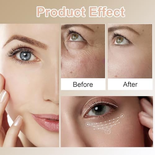 Texture shot of the temporary eye tightening cream designed for reducing under-eye puffiness and wrinkles.