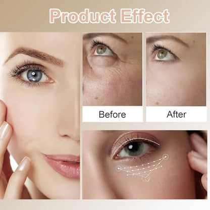 Texture shot of the temporary eye tightening cream designed for reducing under-eye puffiness and wrinkles.