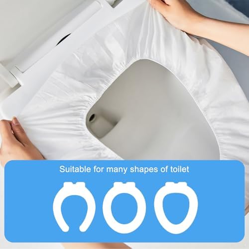 Zeckzoin 50 pack toilet liners showing individual wrapping details for pocket friendly portability.