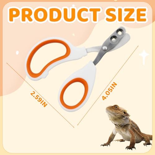 Orange and white reptile grooming tool showcasing ergonomic anti slip handle