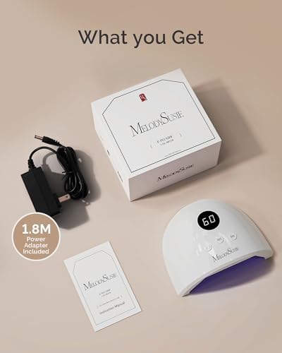 MelodySusie compact gel nail curing lamp styled on a clean salon table