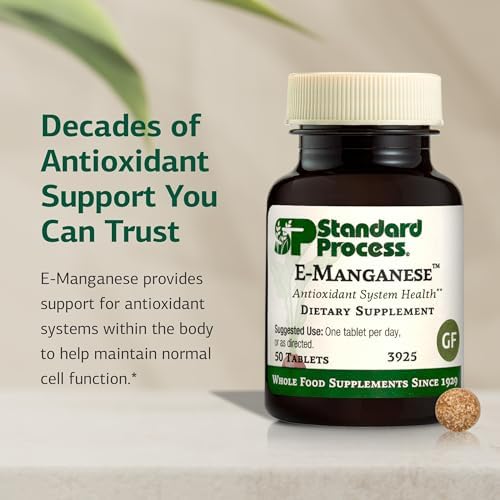 Standard Process E-Manganese supplement label details