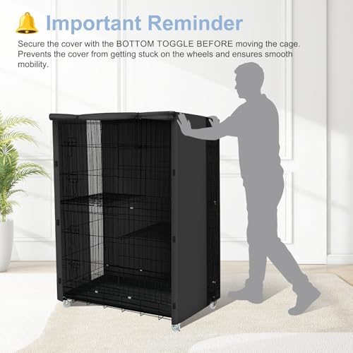 Explore Land universal night cover for cats ferrets rabbits and birds showing toggle fasteners