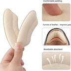 Heel cushion liners for blister prevention being applied to a black stiletto pump