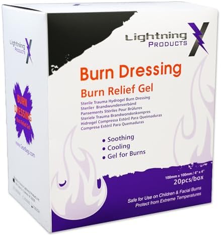 Individual 4x4 inch sterile trauma burn dressing packet for emergency kits
