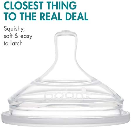 Boon Nursh replacement nipples showing wide neck base design
