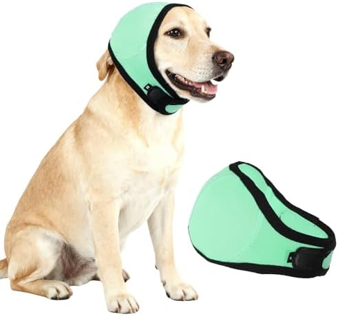 Petaxcell pet anxiety ear cover showing hook and loop closure
