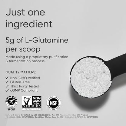 Sports Research L-Glutamine powder supplement facts panel