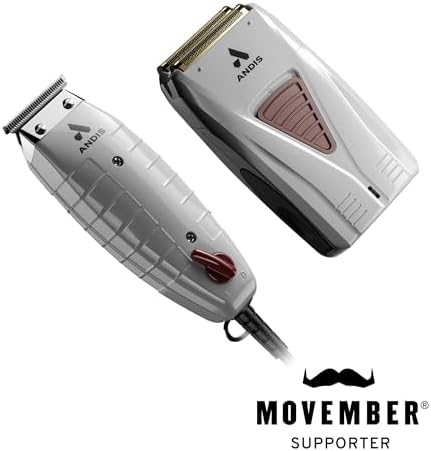 Andis T-Outliner trimmer close up highlighting the carbon steel blade.