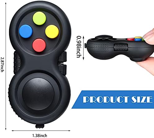 Close up of clickable joystick and rubberized buttons on miniature sensory pad