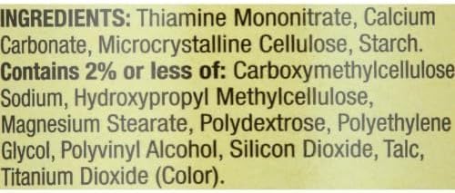 Spring Valley Vitamin B1 250mg bottle displayed with clear health supplement labeling
