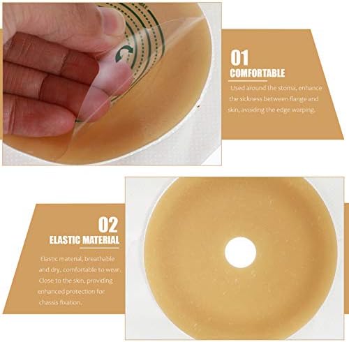 EXCEART stoma base plate showing the protective release paper.