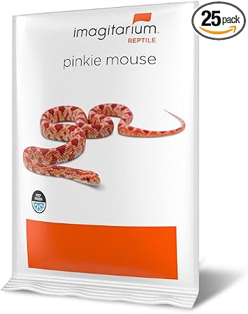 Imagitarium Frozen Pinkie Mouse Large 25 Count pack front view for reptiles.
