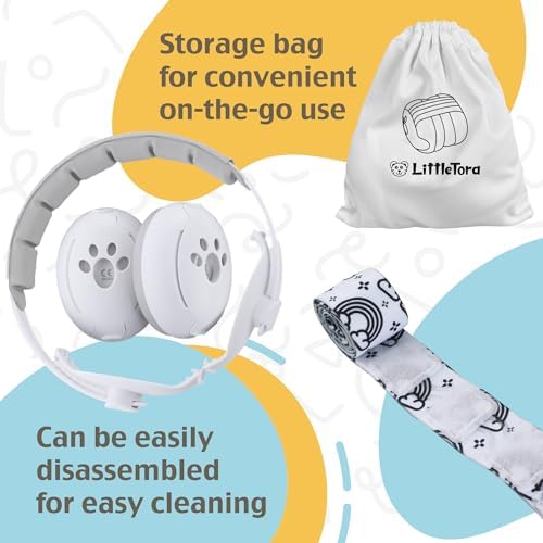 White LittleTora CuddleEars baby noise canceling headphones lifestyle