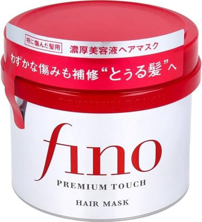 Back label view of Fino Premium Touch treatment with product details and weight specifications