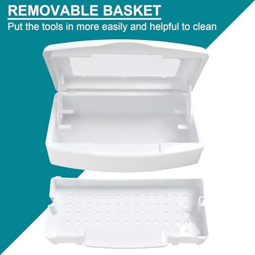 Topcomww plastic sterilization tray with automatic lifting basket open