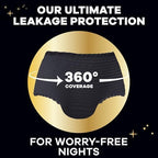 Side angle of the authentic USA imported Always ZZZ leakproof period panties packaging