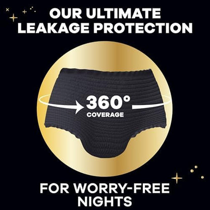 Side profile of Always ZZZ disposable period underwear for women